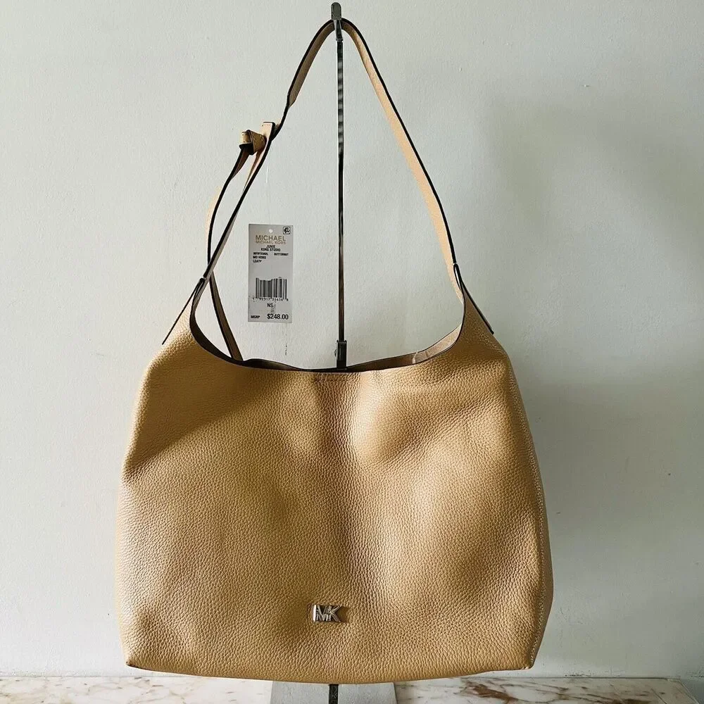 MICHAEL KORS STUDIO June Butternut Leather Medium Hobo Bag